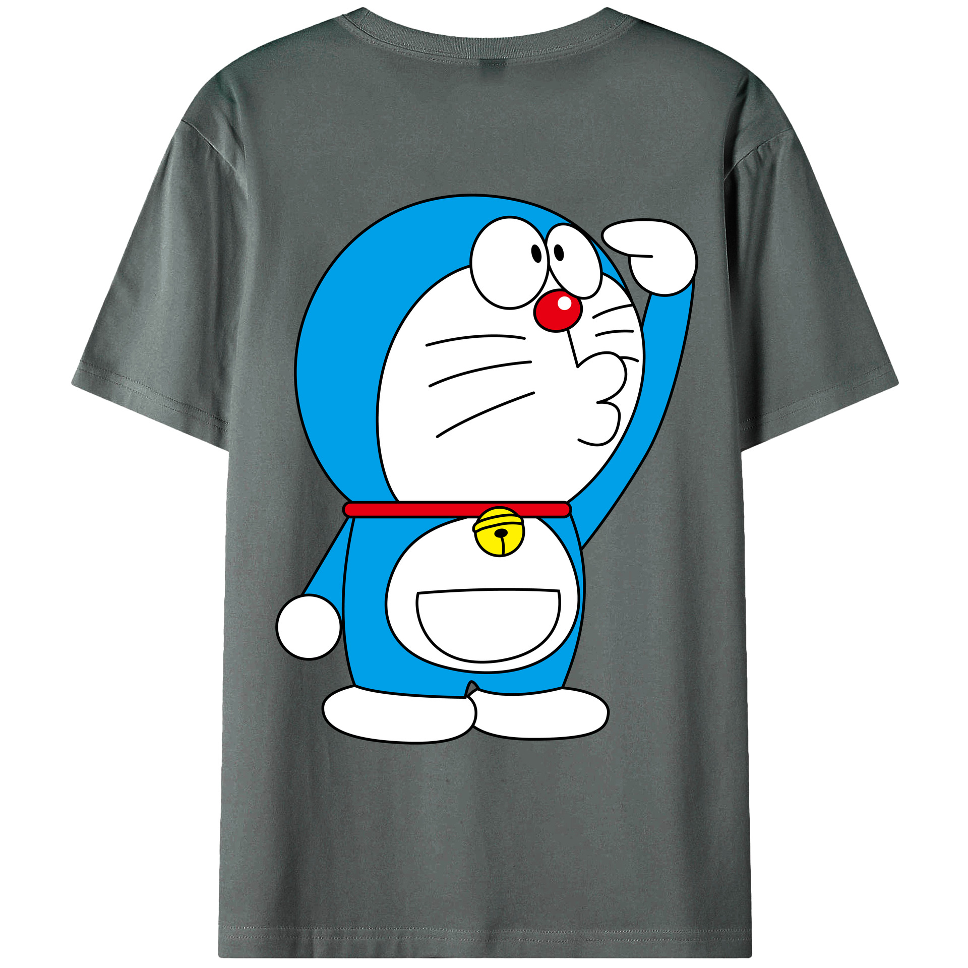（画像用） ドラえもん Doraemon 綿100％ メンズ半袖Tシャツ（バックプリント） 通気性